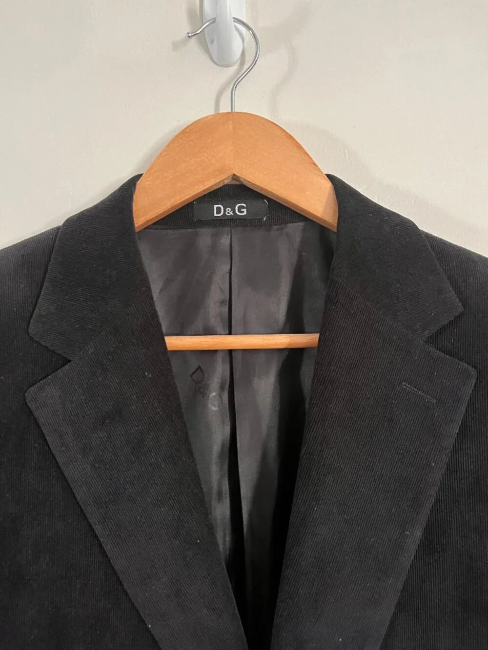 Dolce & Gabbana Black Cord Blazer